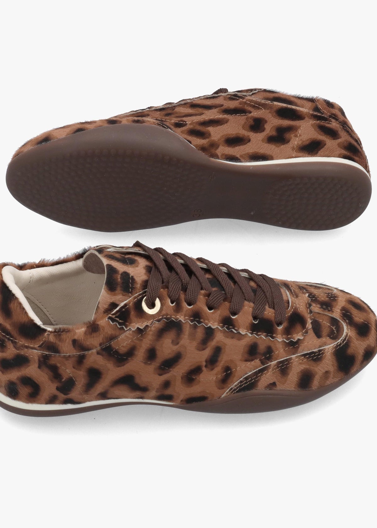 Bronx PARK-ERR Leopard Calf Hair Low Profile Trainers