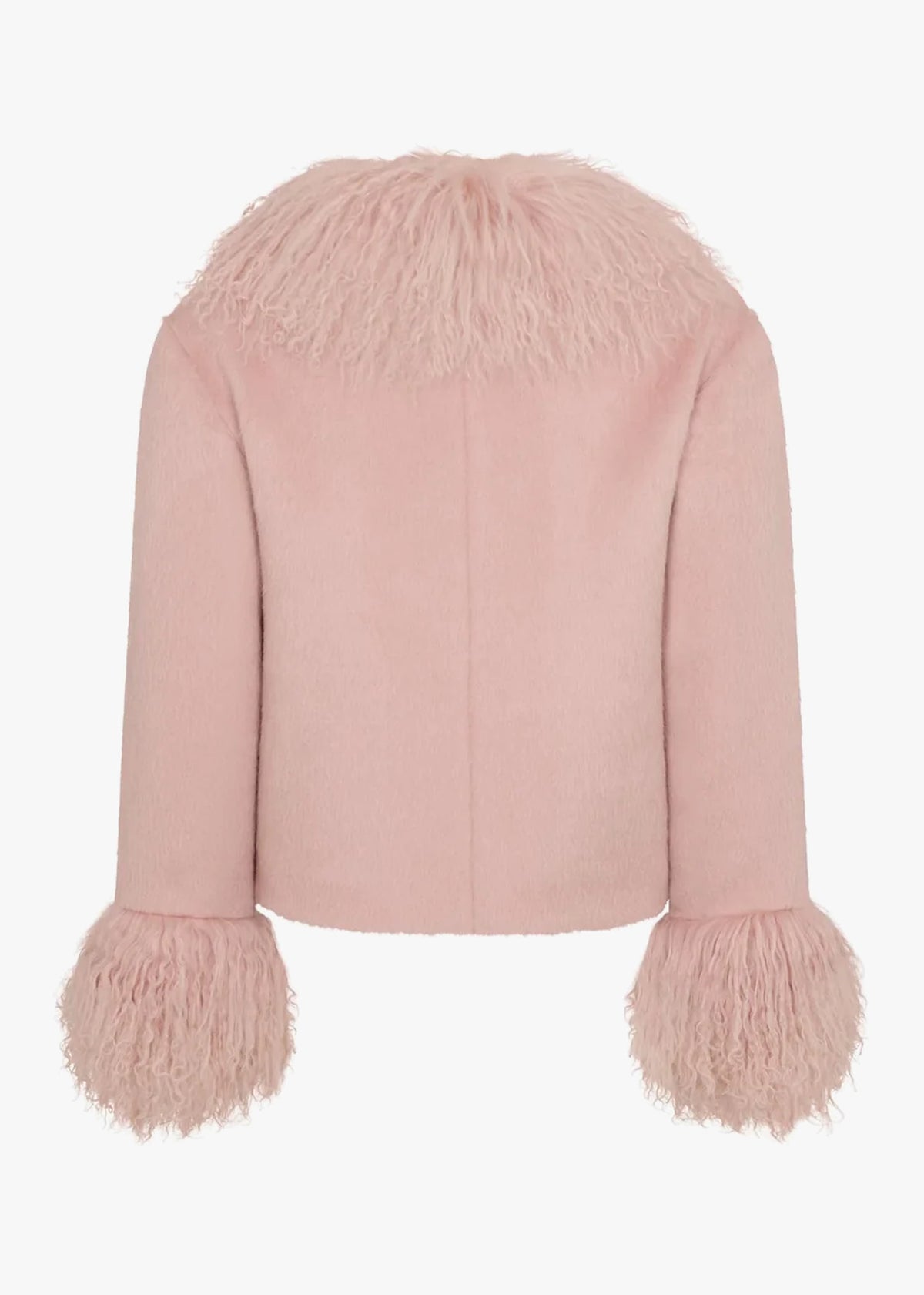 Dolly Strawberry Milk Lambswool Trim Jacket