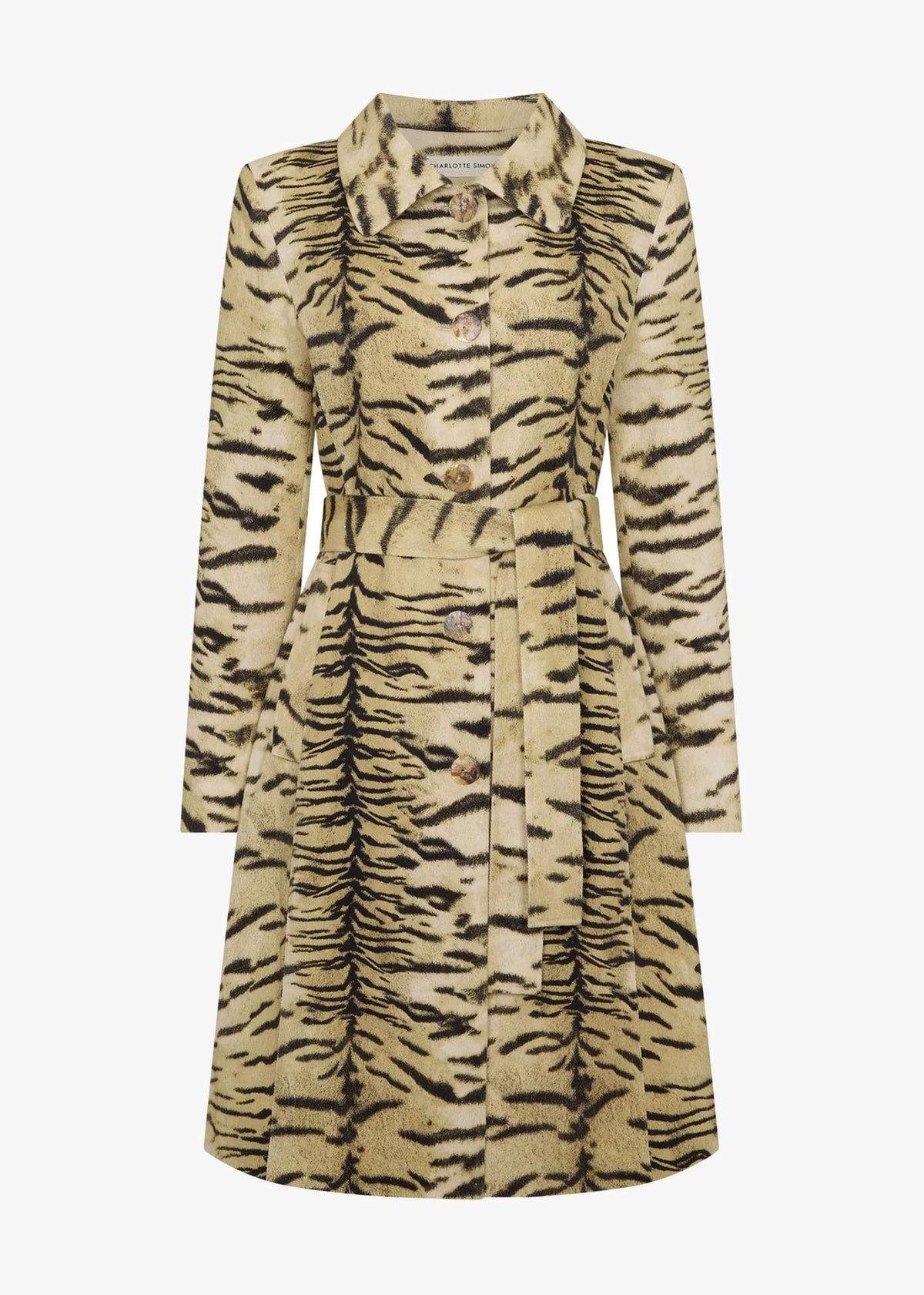 Roxanne Exotic Cotton Longline Lambswool Trim Jacket