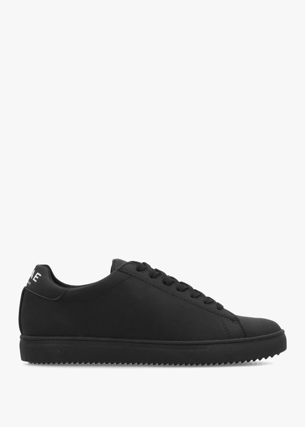 Clae Unisex Bradley Apple Triple Black Leather Trainers