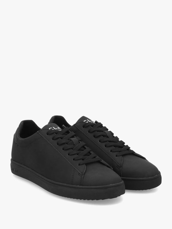 Clae Unisex Bradley Apple Triple Black Leather Trainers