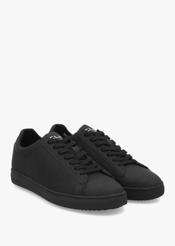 Clae Unisex Bradley Apple Triple Black Leather Trainers