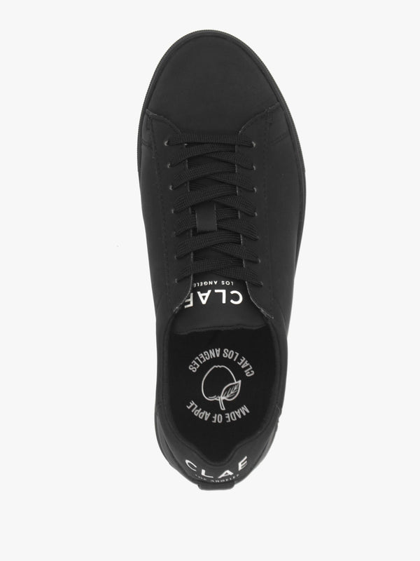 Clae Unisex Bradley Apple Triple Black Leather Trainers