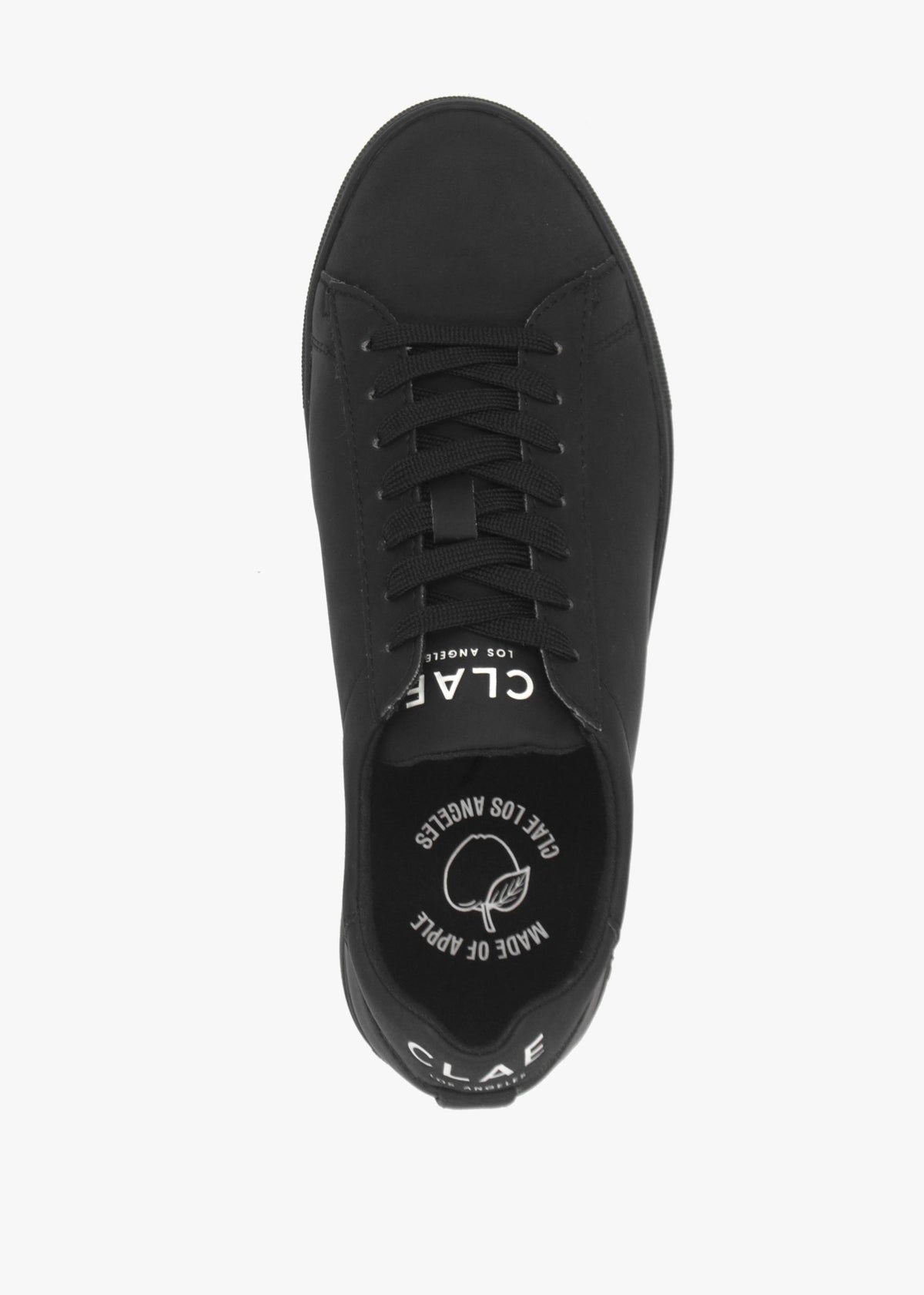 Clae Unisex Bradley Apple Triple Black Leather Trainers