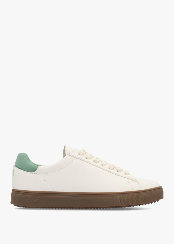 Clae Unisex Bradley Off White Basil Leather Trainers