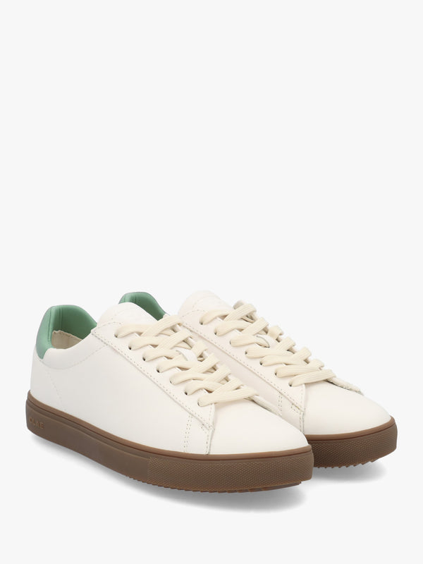 Clae Unisex Bradley Off White Basil Leather Trainers
