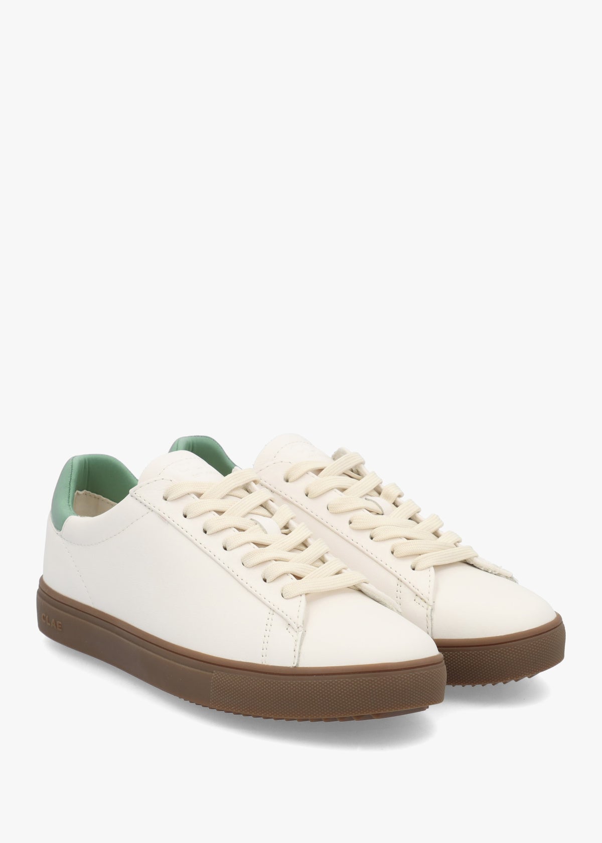 Clae Unisex Bradley Off White Basil Leather Trainers