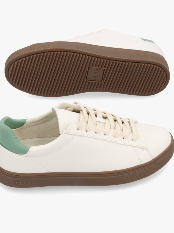 Clae Unisex Bradley Off White Basil Leather Trainers