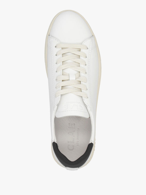 Clae Unisex Bradley Essentials White Leather Trainers