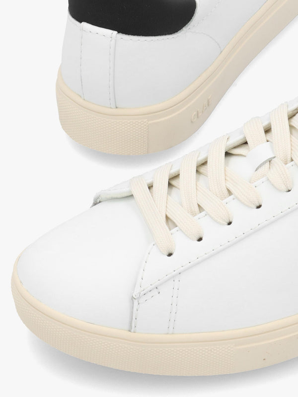 Clae Unisex Bradley Essentials White Leather Trainers
