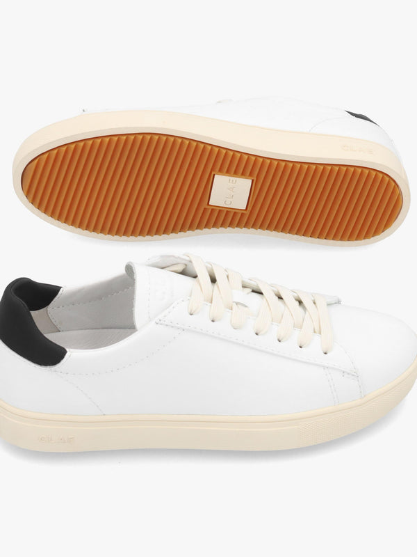 Clae Unisex Bradley Essentials White Leather Trainers