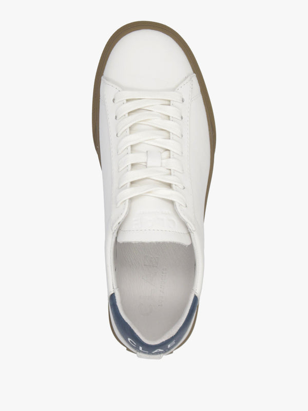 Clae Women’s Bradley Venice White Leather Denim Trainers