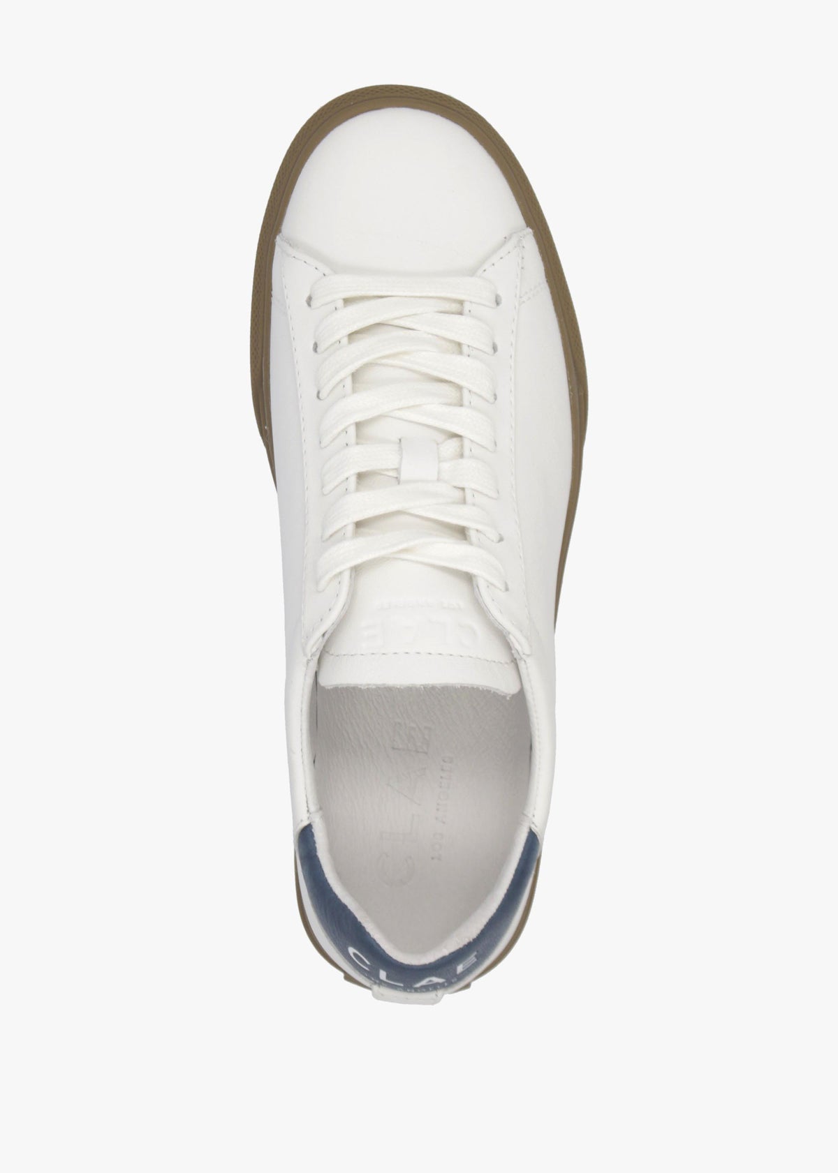 Clae Women’s Bradley Venice White Leather Denim Trainers