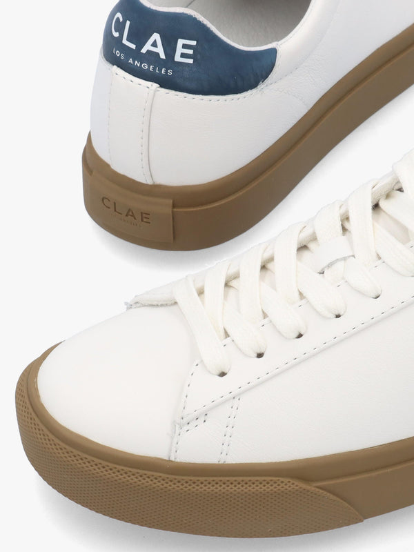 Clae Women’s Bradley Venice White Leather Denim Trainers
