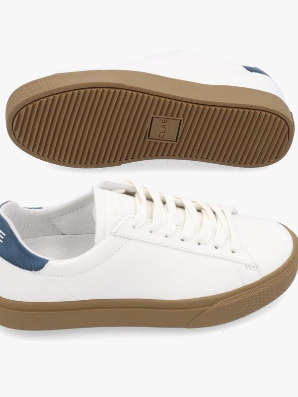 Clae Women’s Bradley Venice White Leather Denim Trainers