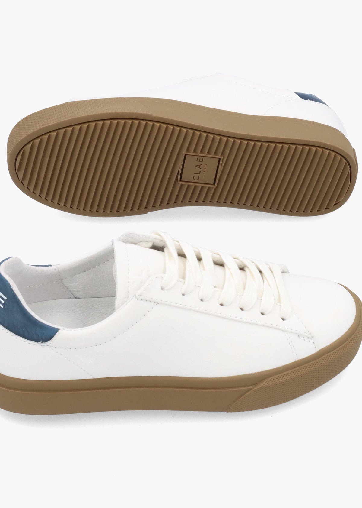 Clae Women’s Bradley Venice White Leather Denim Trainers
