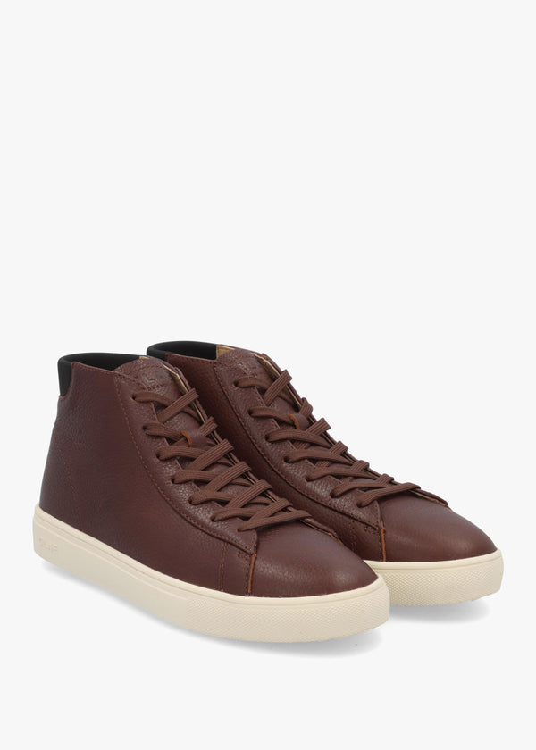 Clae Women's Brown Leather High Top Trainers