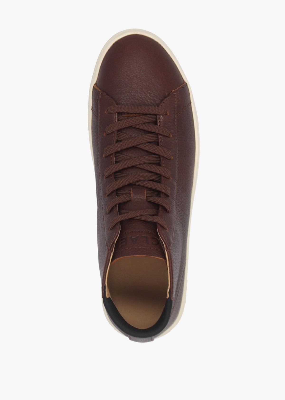 Clae Women's Brown Leather High Top Trainers