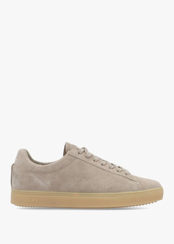 Clae Unisex Bradley Cashmere Light Natural Gum Suede Trainers