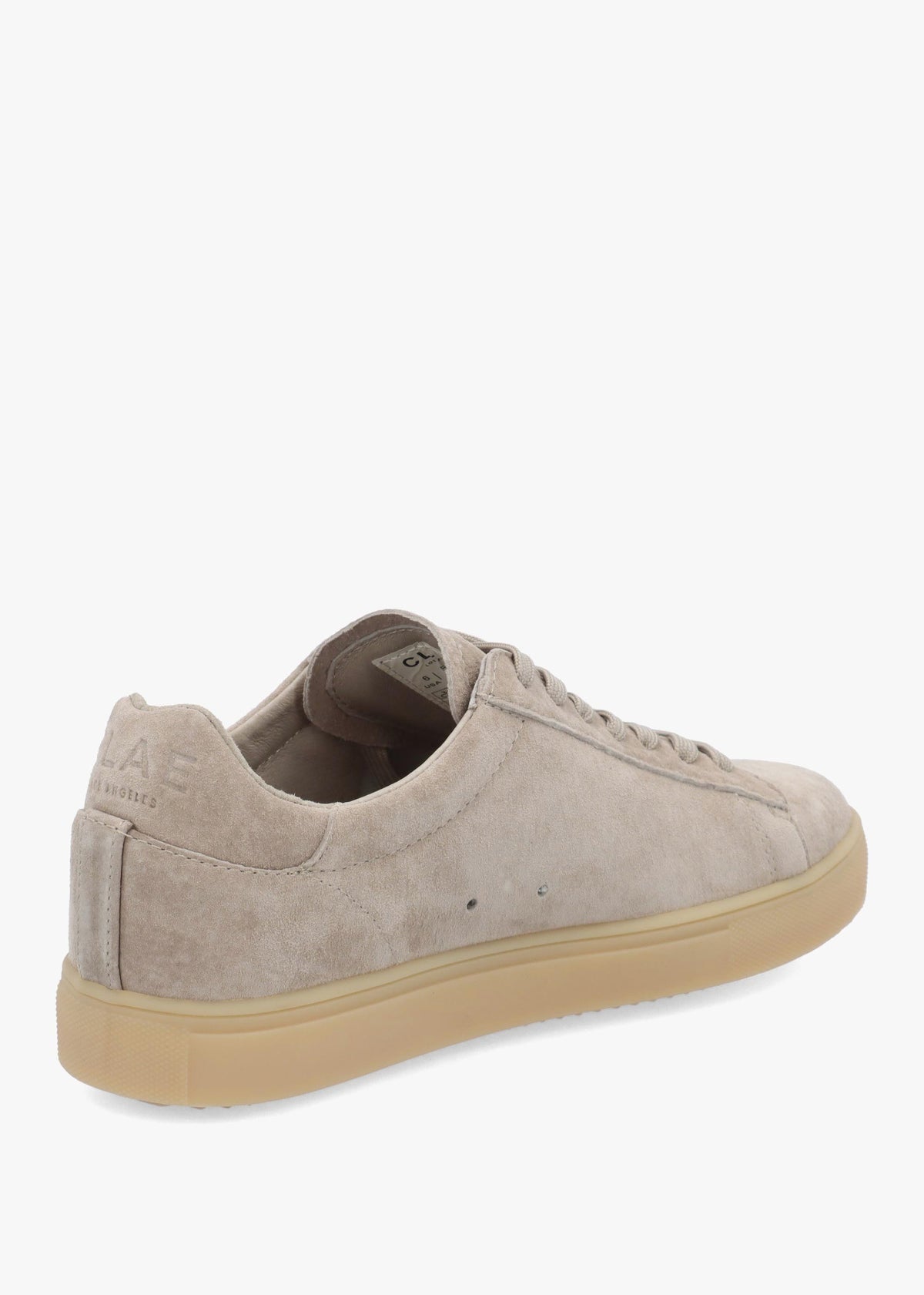 Clae Unisex Bradley Cashmere Light Natural Gum Suede Trainers