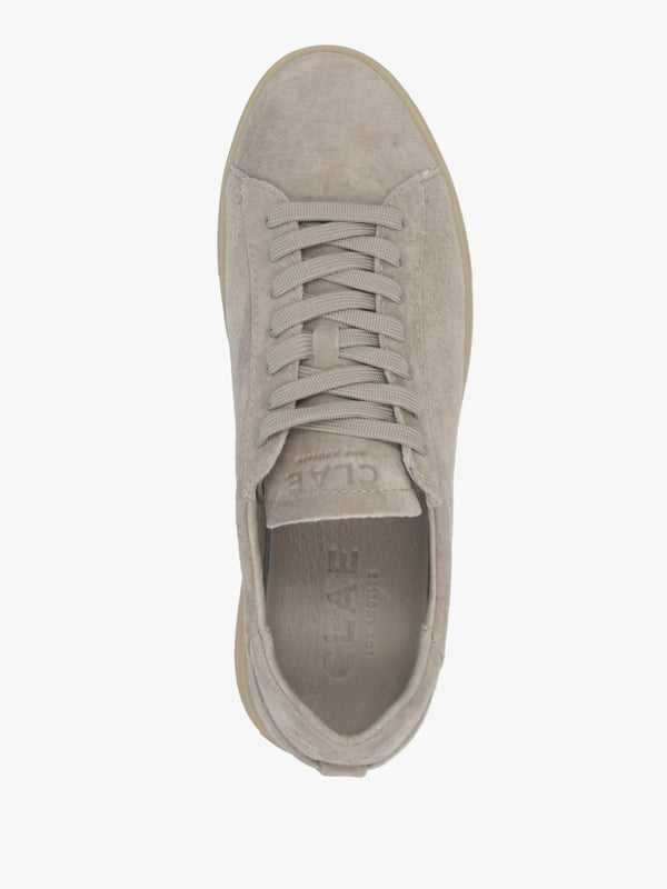 Clae Unisex Bradley Cashmere Light Natural Gum Suede Trainers