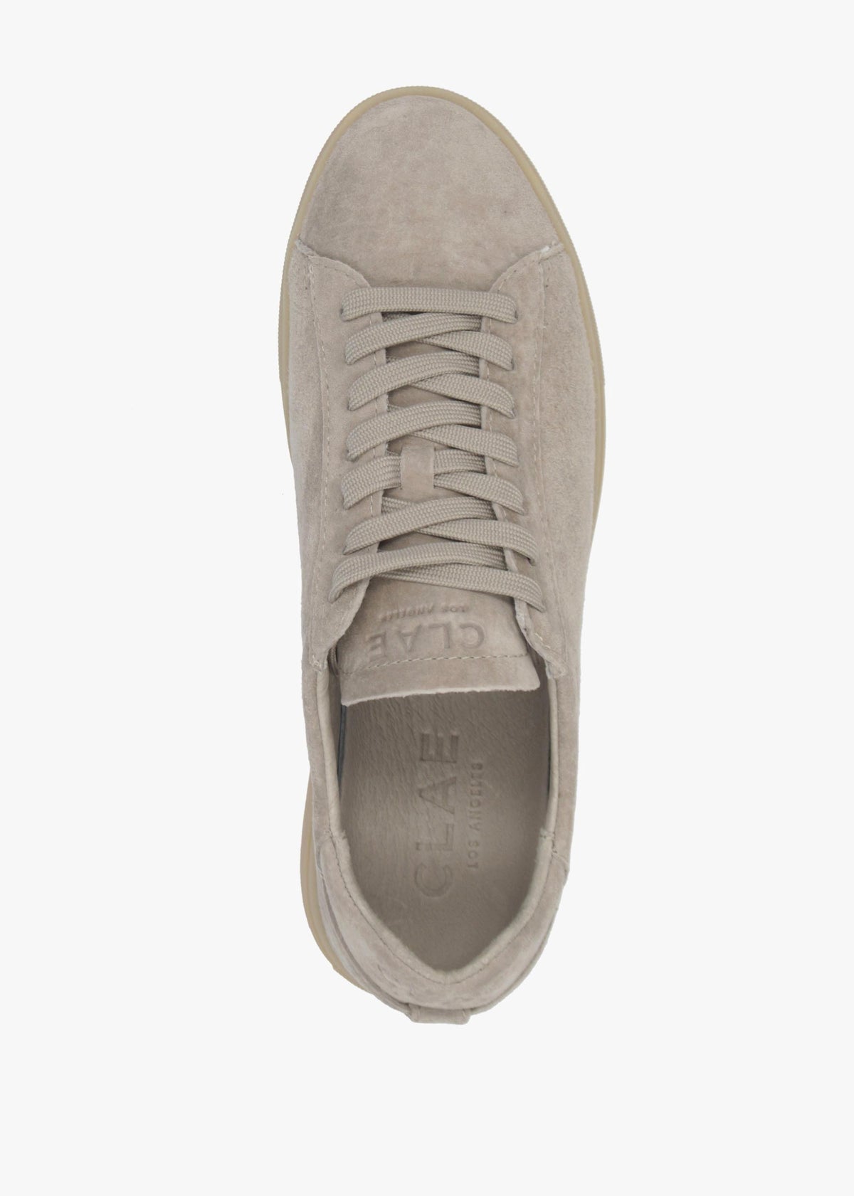 Clae Unisex Bradley Cashmere Light Natural Gum Suede Trainers