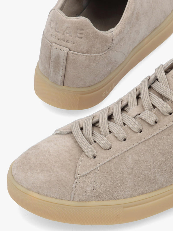 Clae Unisex Bradley Cashmere Light Natural Gum Suede Trainers