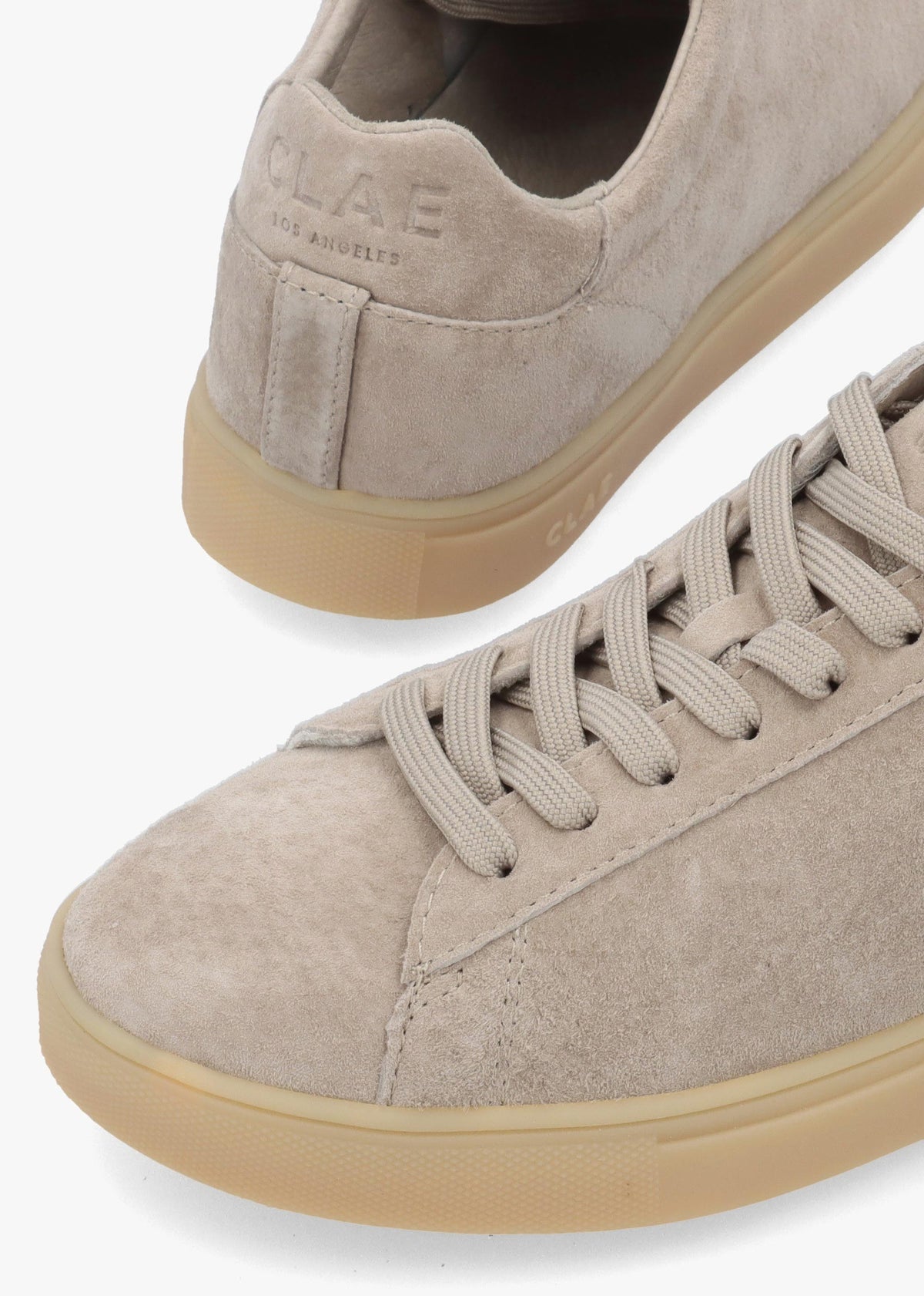 Clae Unisex Bradley Cashmere Light Natural Gum Suede Trainers