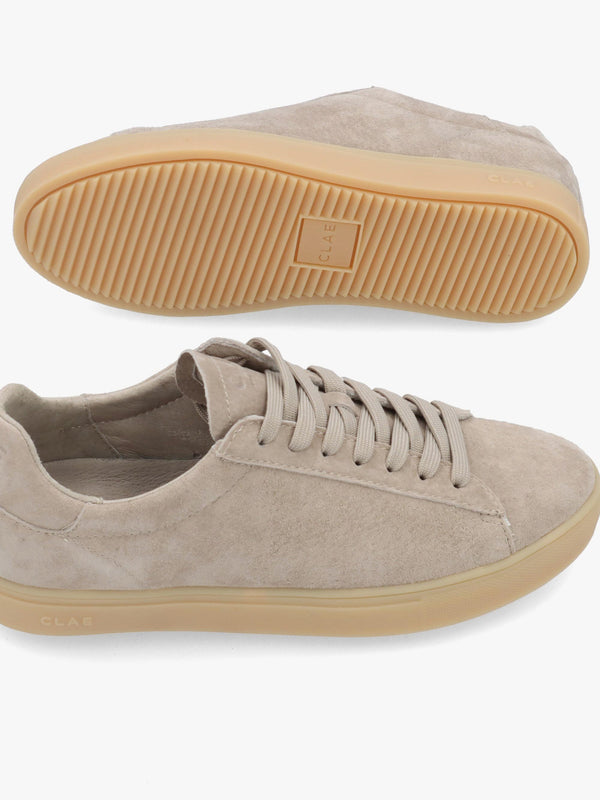 Clae Unisex Bradley Cashmere Light Natural Gum Suede Trainers
