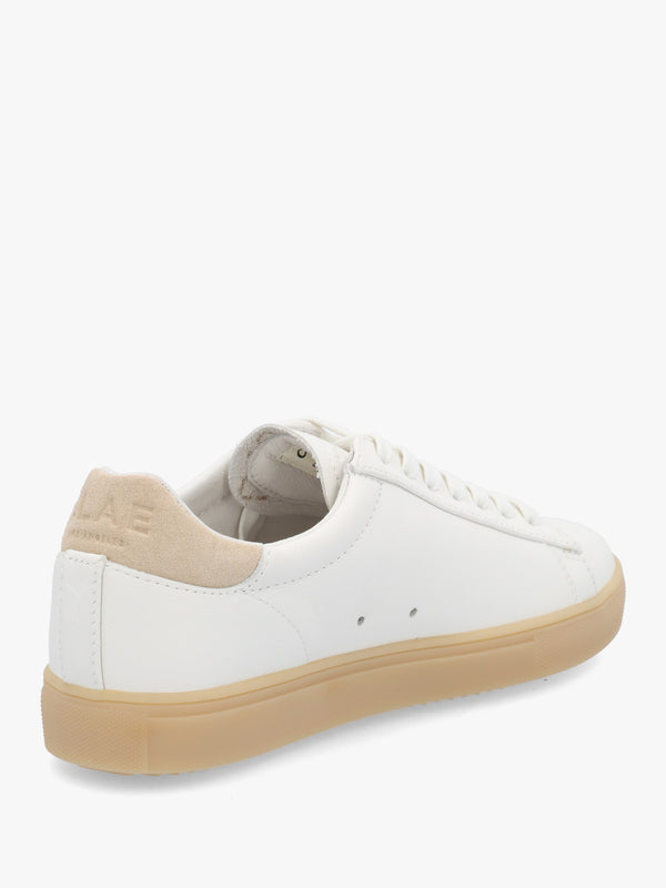 Clae Unisex Bradley White Light Natural Gum Suede Trainers