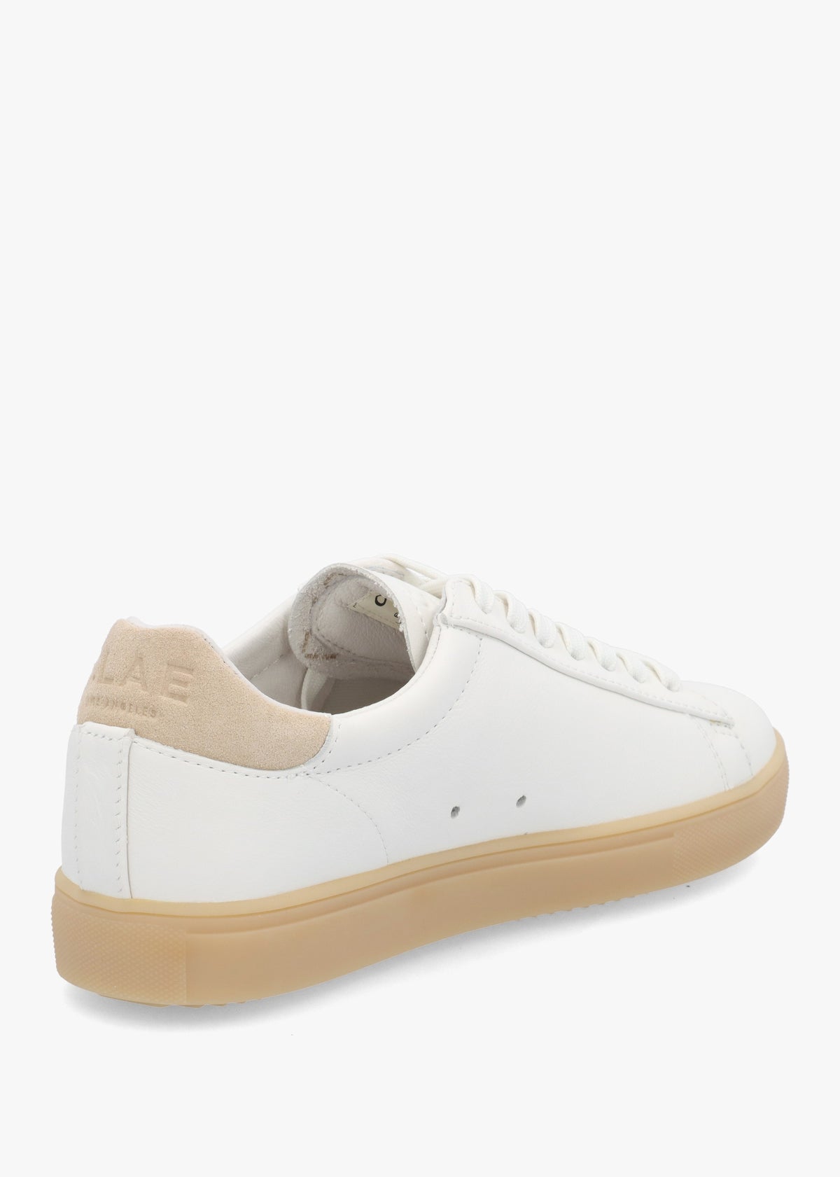 Clae Unisex Bradley White Light Natural Gum Suede Trainers