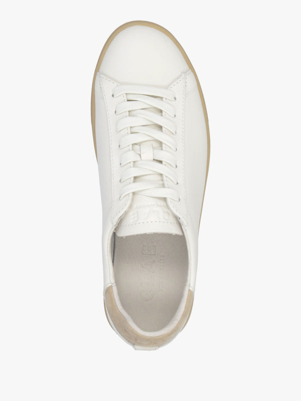 Clae Unisex Bradley White Light Natural Gum Suede Trainers