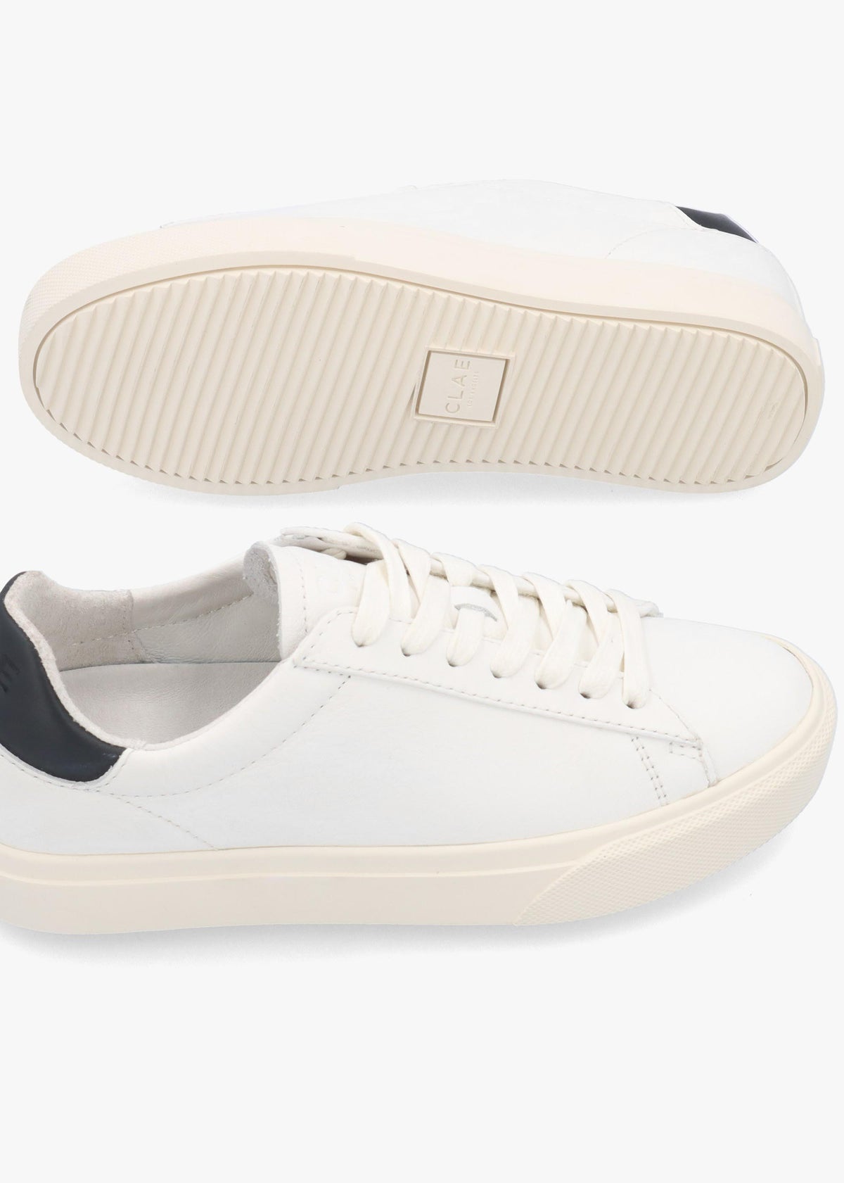 Clae Women’s Bradley Premium White Navy Trainers