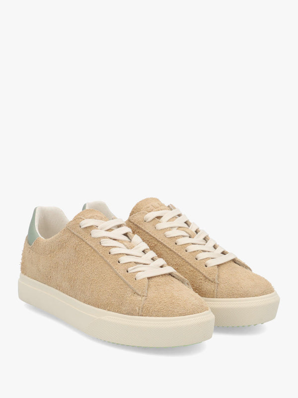 Clae Unisex Bradley Starfish Tea Hairy Suede Trainers