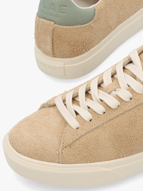Clae Unisex Bradley Starfish Tea Hairy Suede Trainers