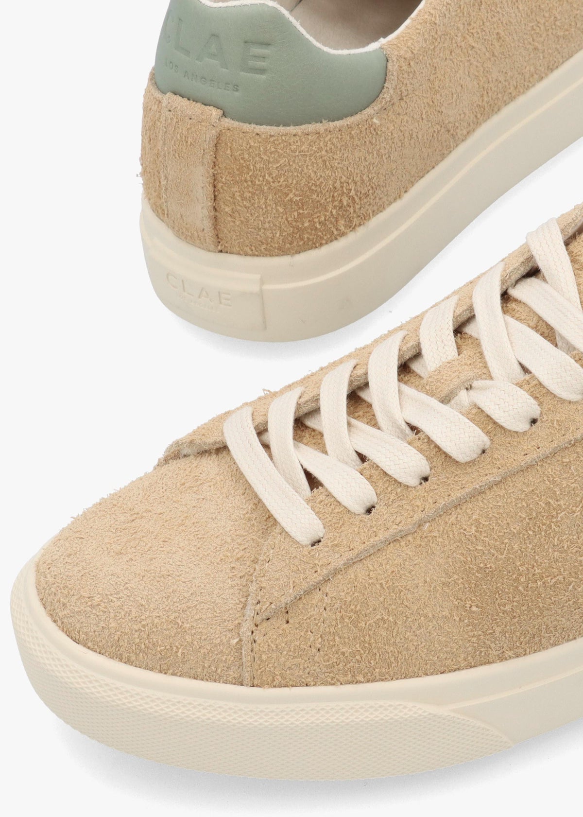 Clae Unisex Bradley Starfish Tea Hairy Suede Trainers