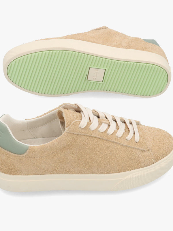 Clae Unisex Bradley Starfish Tea Hairy Suede Trainers