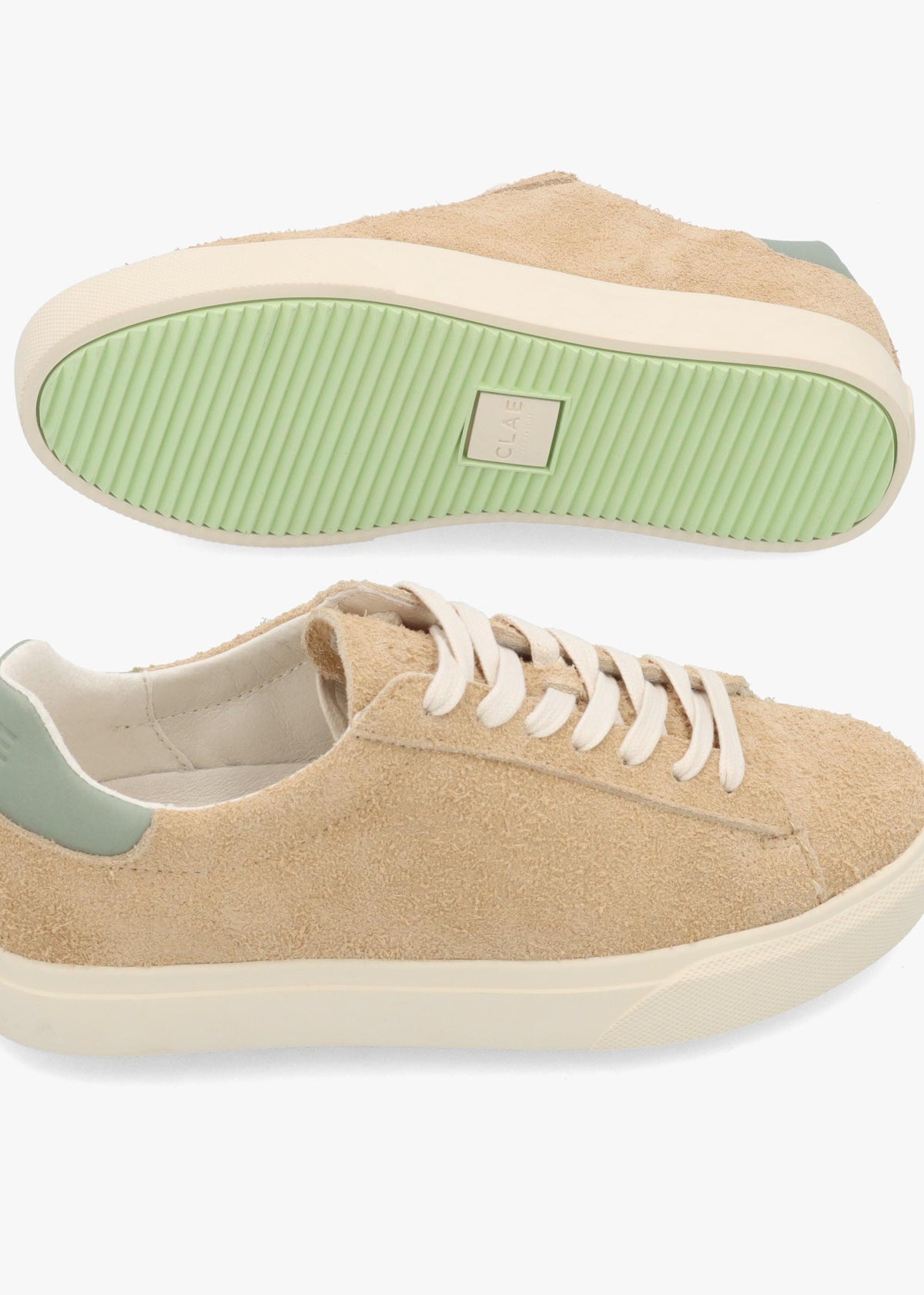 Clae Unisex Bradley Starfish Tea Hairy Suede Trainers