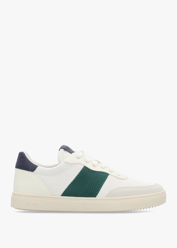 Clae Men's Davis White Cactus Green Navy Trainers