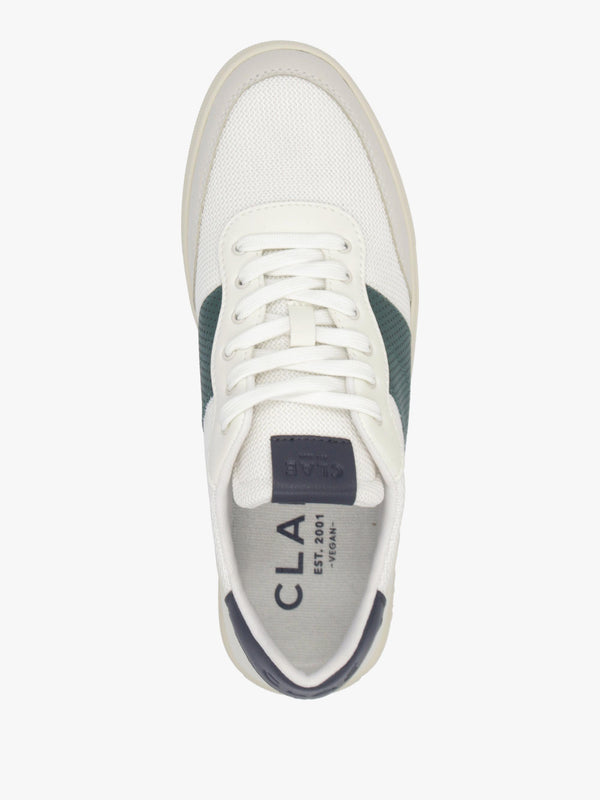 Clae Men's Davis White Cactus Green Navy Trainers