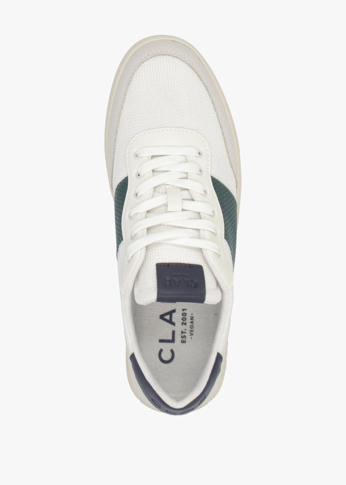 Clae Men's Davis White Cactus Green Navy Trainers