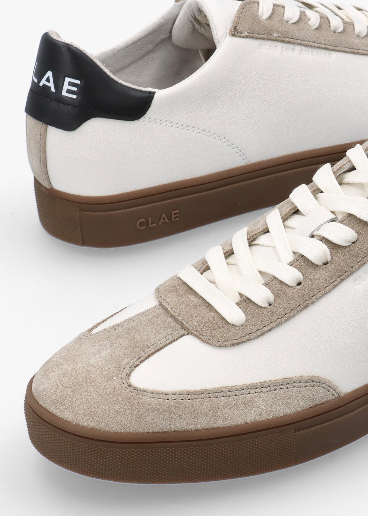 Clae Men's Deane White Feather Grey Trainers