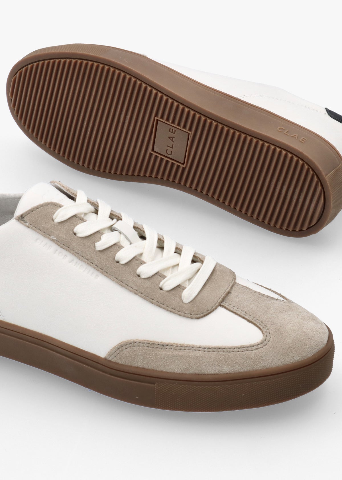 Clae Men's Deane White Feather Grey Trainers