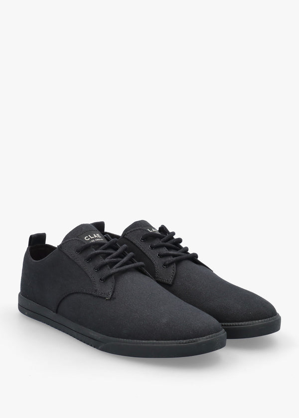 Men's Ellington Black Canvas Lace Up Shoes
