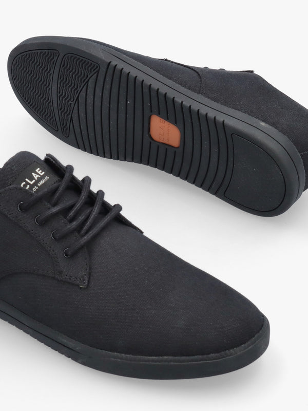 Men's Ellington Black Canvas Lace Up Shoes