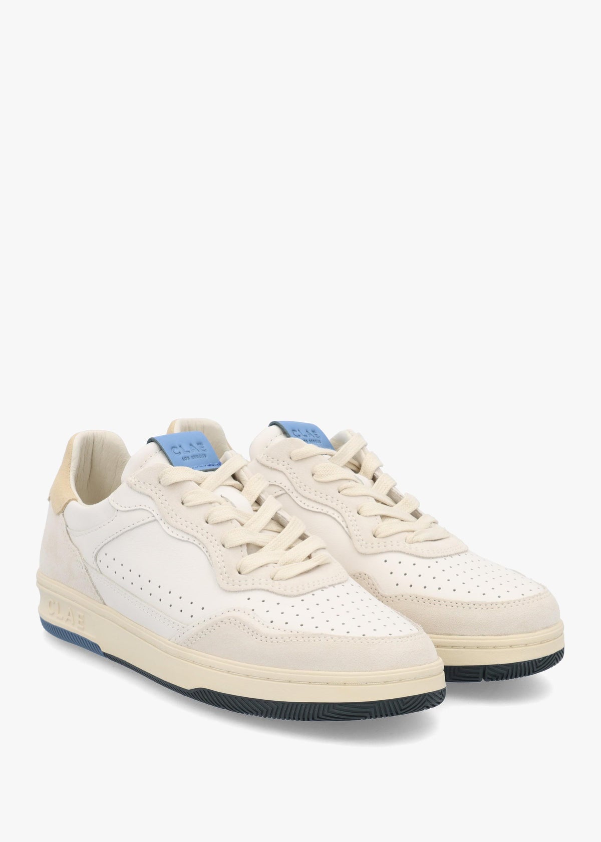 Clae Women’s Haywood Off White Pebbled Blue Trainers