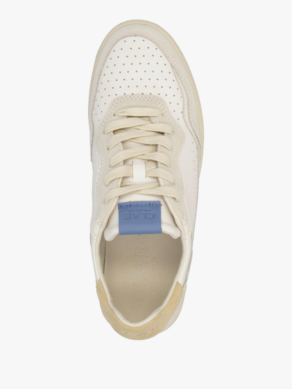 Clae Women’s Haywood Off White Pebbled Blue Trainers