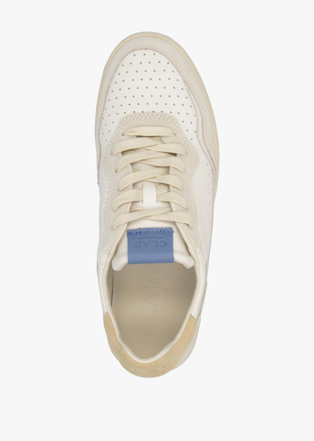 Clae Women’s Haywood Off White Pebbled Blue Trainers