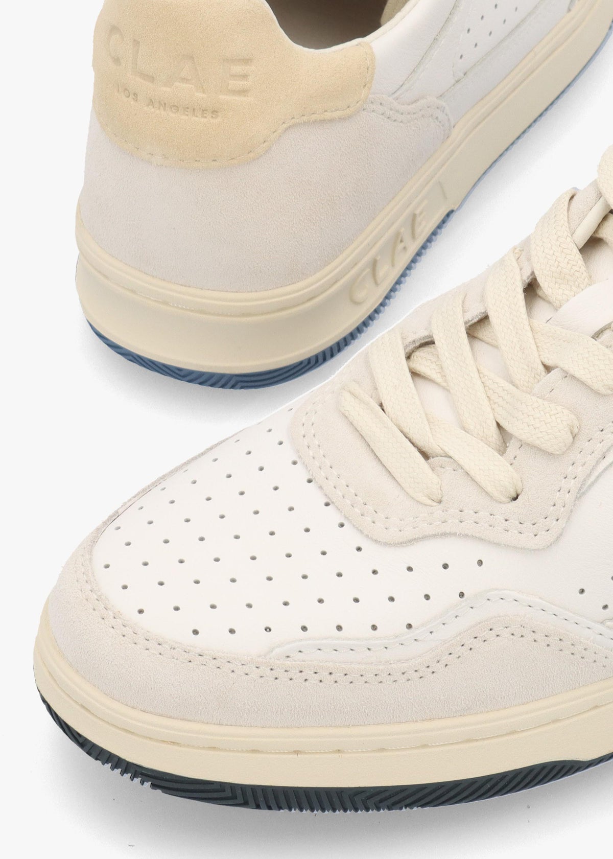Clae Women’s Haywood Off White Pebbled Blue Trainers