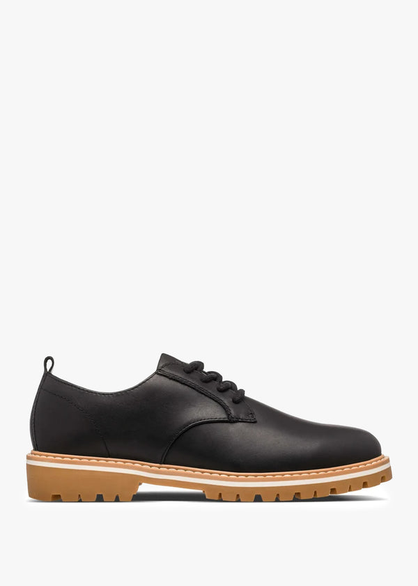 Men's Logan Black Leather Lace Up Shoes